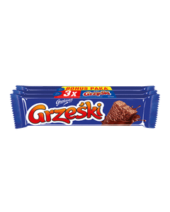 Grześki kakaowe w czekoladzie deserowej (3x36g) 108g Bonus Paka