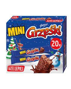 Mini Grześki w czekoladzie edycja Boże Narodzenie (20X20G) 0,4 KG