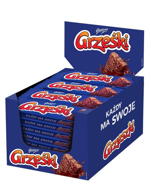 Grześki Kakaowe w czekoladzie - 36 sztuk w kartonie (36X36G) 1,29KG