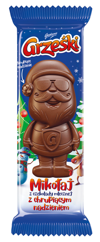 Mikołaj Grześki z czekolady mlecznej z chrupiącym nadzieniem, 29g