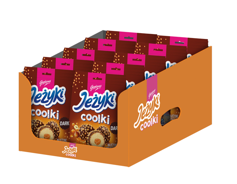 Pralinki Jeżyki coolki w czekoladzie deserowej 140,4 g - 10 sztuk w kartonie (10X140,4G ) 1,4kg