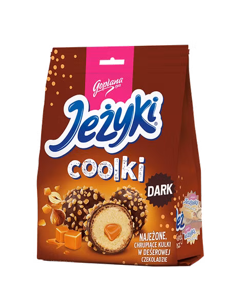 Pralinki Jeżyki coolki w czekoladzie deserowej 140,4g