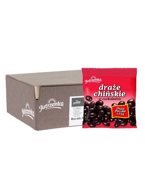 Draże Chińskie w czekoladzie deserowej - 32 sztuki w kartonie (32X125G) 4KG