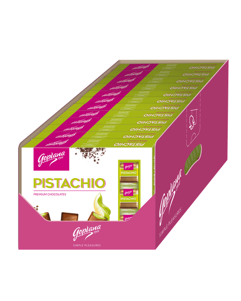 PISTACHIO 200g, Czekoladki z Klasą - 12 sztuk w kartonie (12X200G) 2,4kg