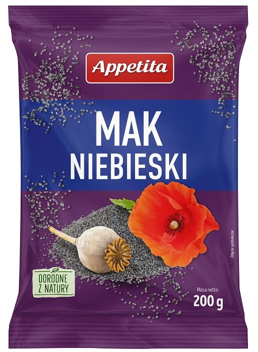 Mak niebieski (15X200G) 3KG APPETITA