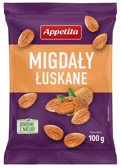 Migdały łuskane (15X100G) 1,5KG APPETITA