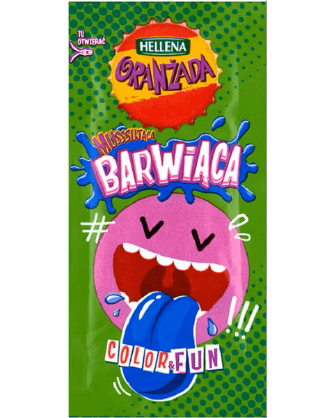 Hellena Oranżada musssująca barwiąca w proszku, (105X6G)0,63KG