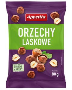 Orzechy laskowe łuskane, 80g