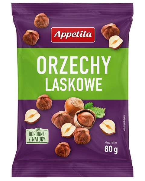 Orzechy laskowe łuskane (15X80G) 1,2KG APPETITA