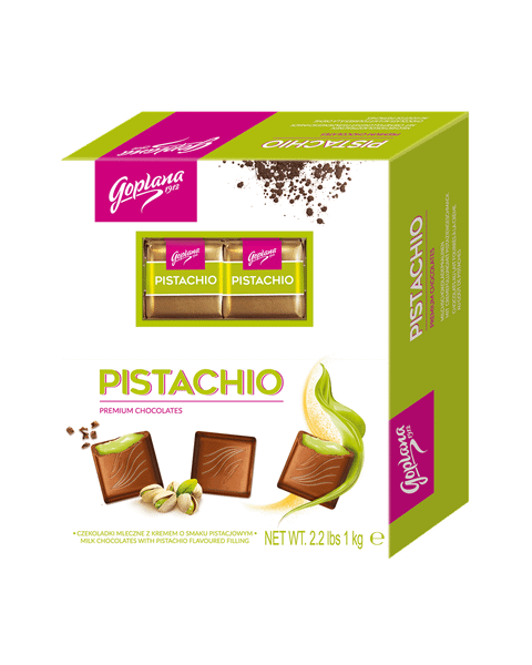 PISTACHIO 1 kg, Czekoladki z Klasą  - karton (4x1kg ) 4kg