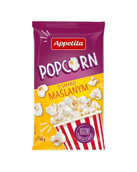 Popcorn maślany do mikrofalówki, (12x90g) 1,08KG