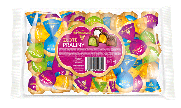 Czekoladki Złote Praliny - duża paczka 1kg